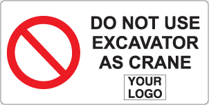 Do not use excavator as crane