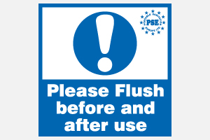 Please flush before and after use